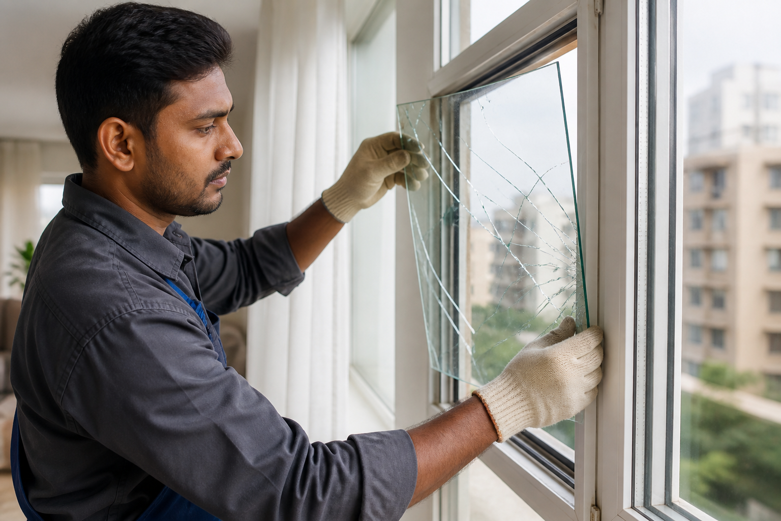 Replacing broken glass