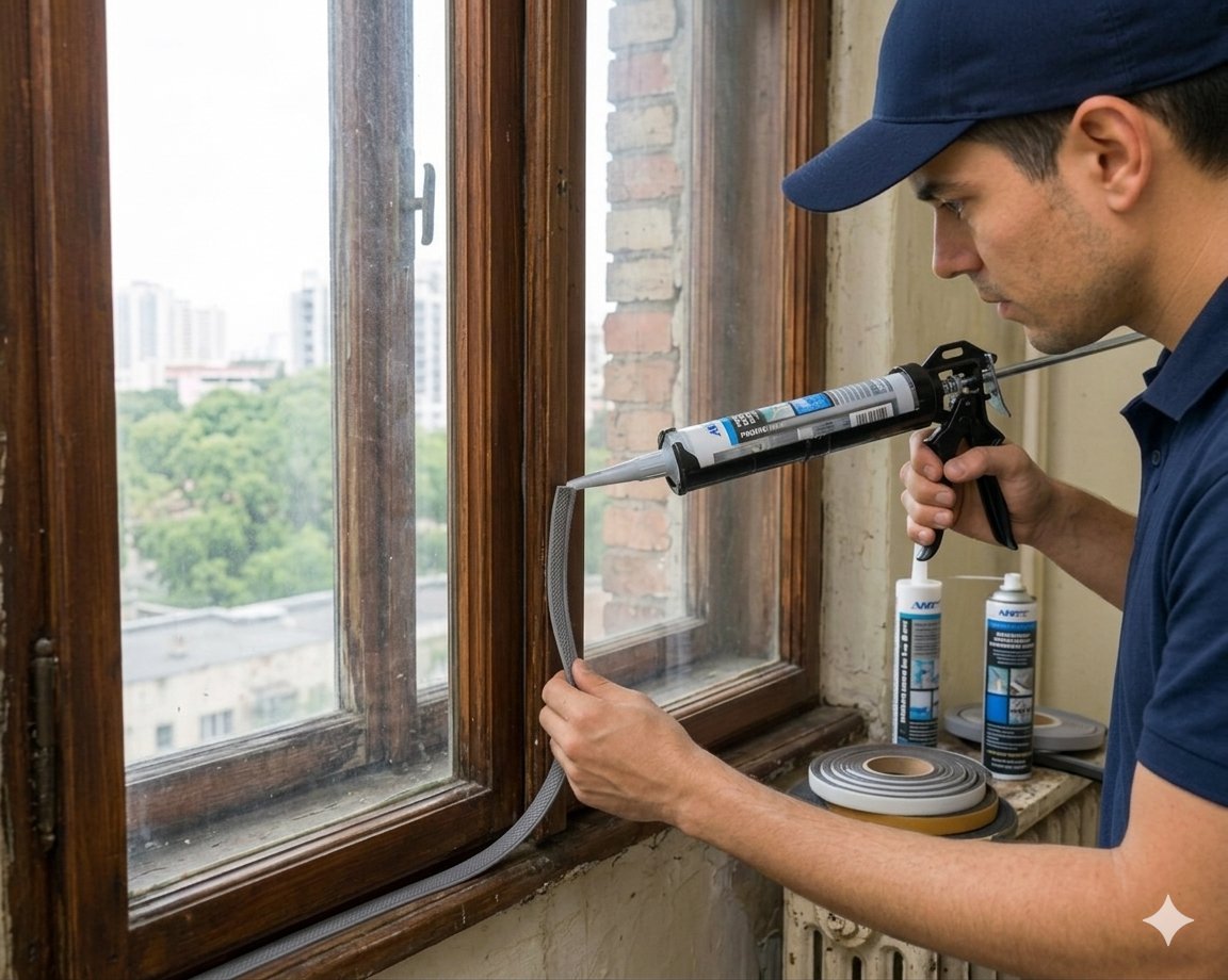 Aluminium window waterproofing